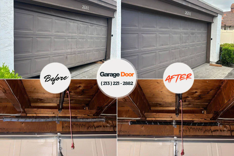 Before and after: garage door repair Ottawa Hills, OH
